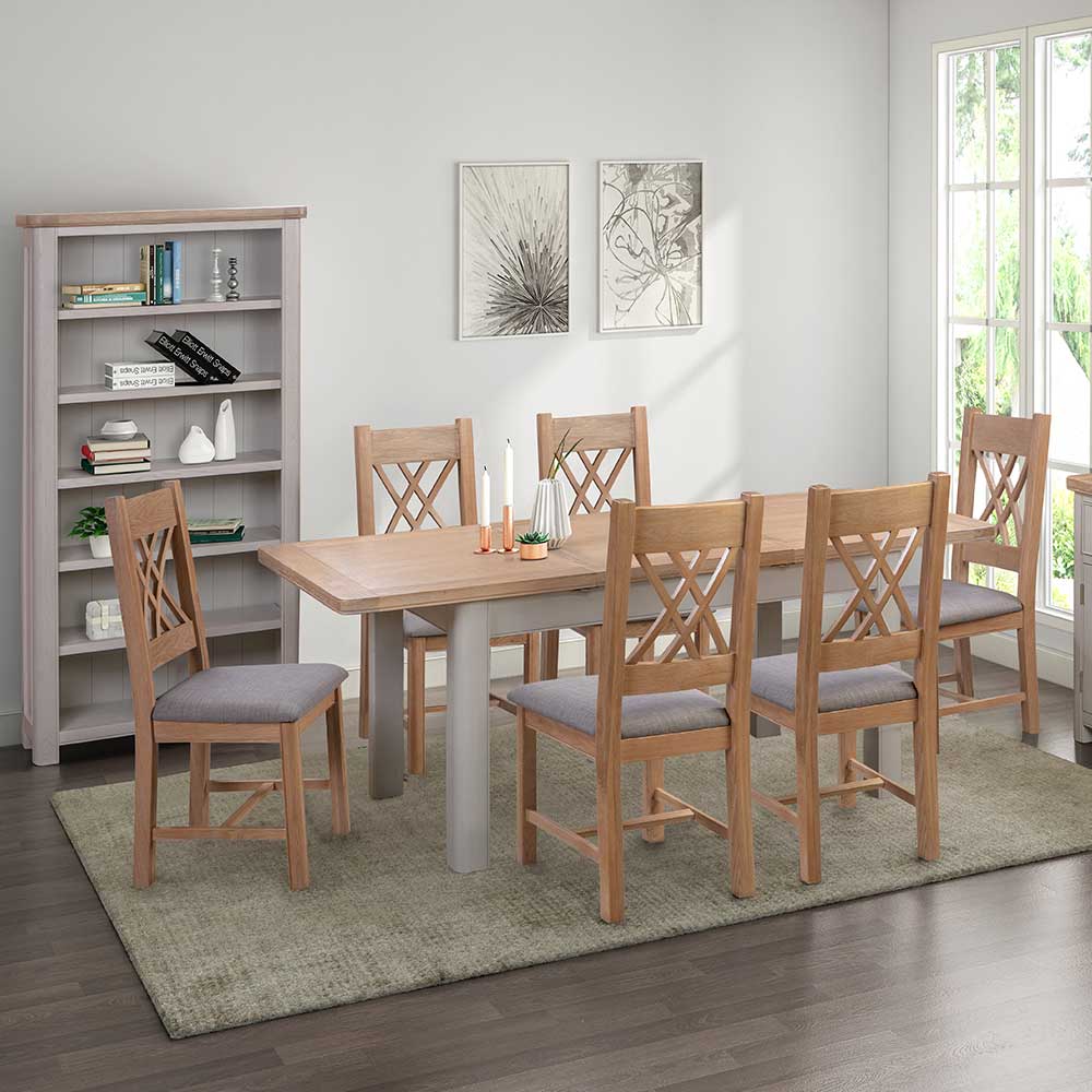 Kensington Putty Grey Painted Oak Dining Room Furniture