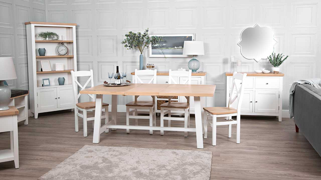 Roma Oak White Living Room Furniture