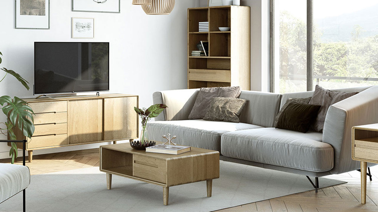 Scandic Solid Oak Living Room Furniture