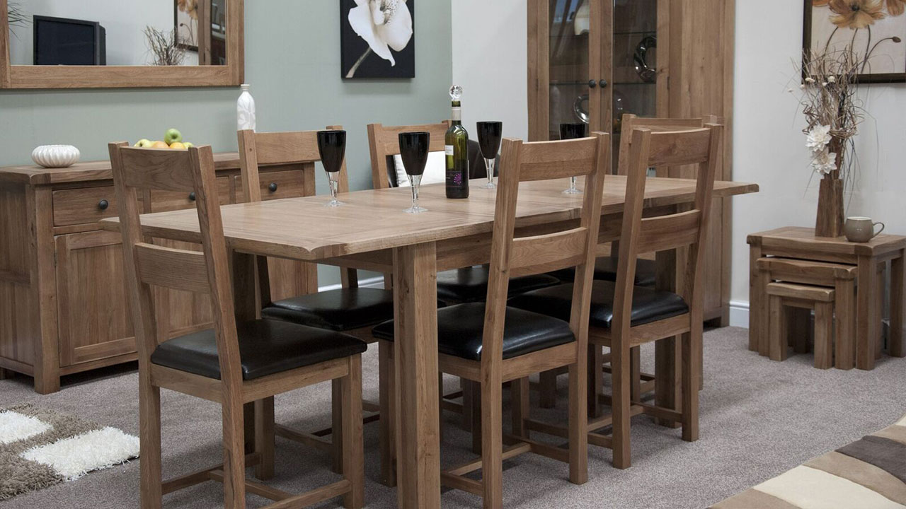 Rustic Solid Oak Dining Room Furniture