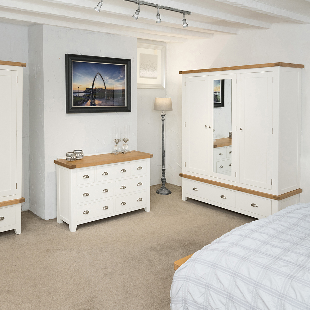 Tuscany Oak in White Bedroom Furniture 