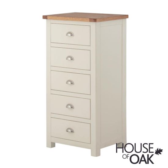 Portman Painted 5 Drawer Slim Jim in Cream