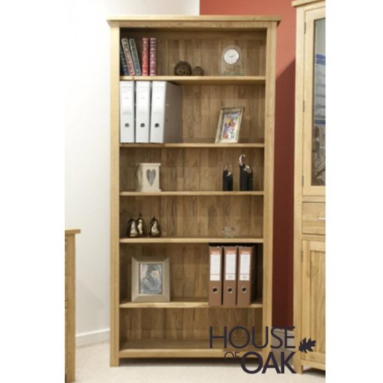 Opus Solid Oak Large Bookcase