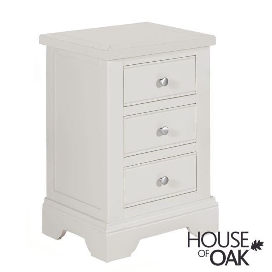 Symphony Grey 3 Drawer Bedside Cabinet