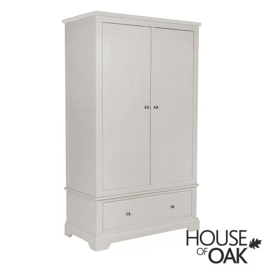 Symphony Grey Double Wardrobe with Drawer