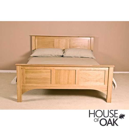 Buckingham Solid Oak 3FT Single High Foot End Bed