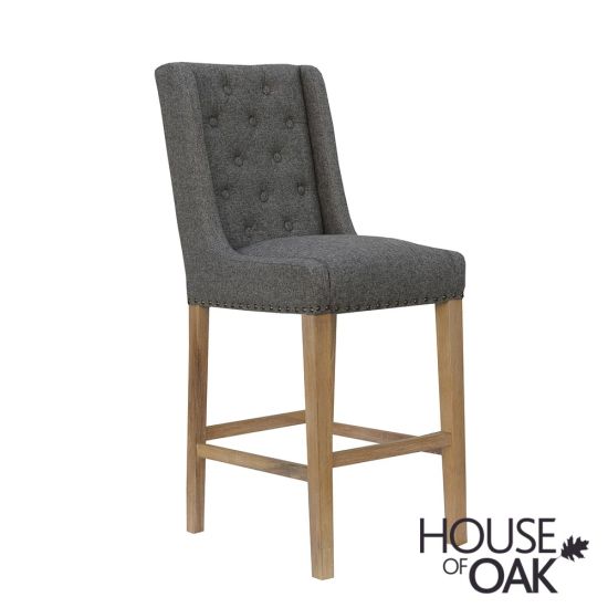 Chelsea Fabric Bar Chair in Dark Grey