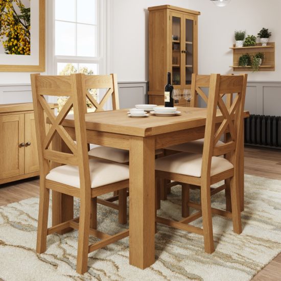 Harewood Oak 125cm Butterfly Extending Table