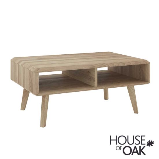 Como Solid Oak Open Coffee Table