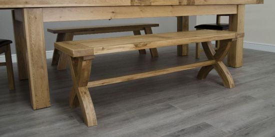 Chatsworth Oak X Leg Bench