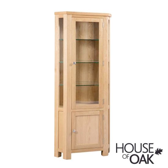 Keswick Oak Corner Display Cabinet