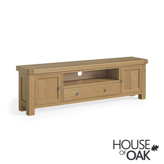 London Oak 190cm Wide TV Unit 