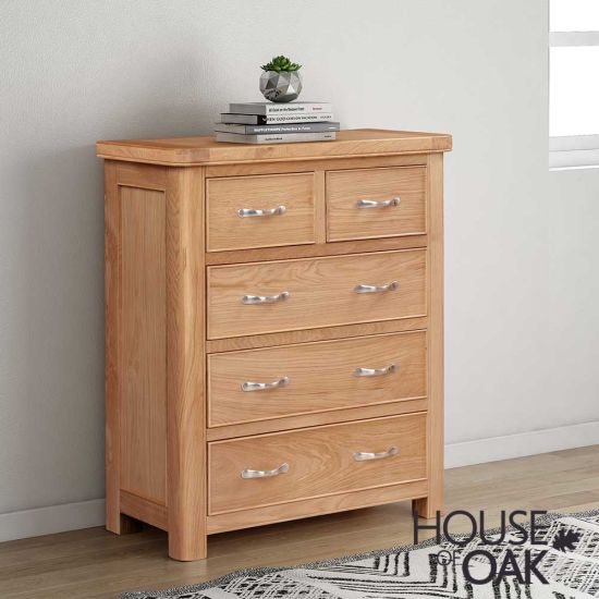 Kensington Oak 2 Over 3 Chest of Drawers