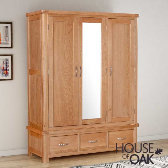 Kensington Oak Triple Wardrobe