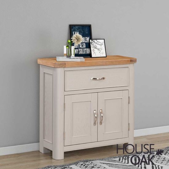 Kensington Putty Grey Painted Oak Compact Sideboard