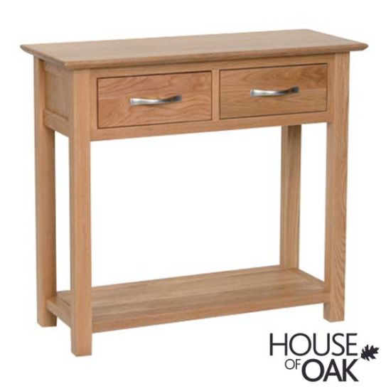 Coniston Solid Oak 2 Drawer Hall Table