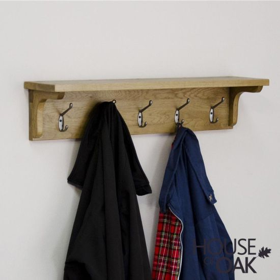 Opus Solid Oak Coat Rack