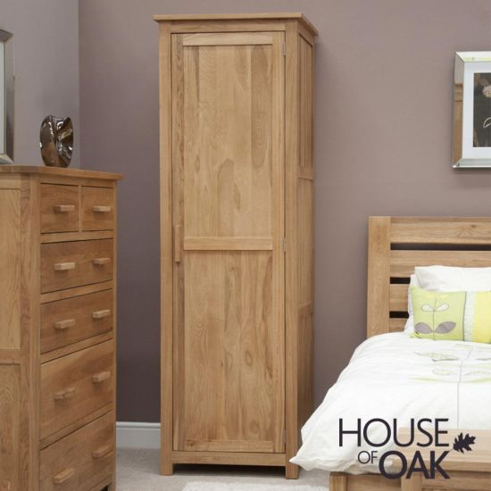 Opus Solid Oak Single Wardrobe