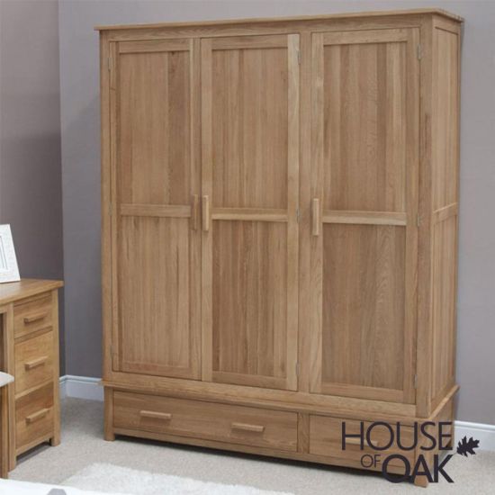 Opus Solid Oak Triple Wardrobe