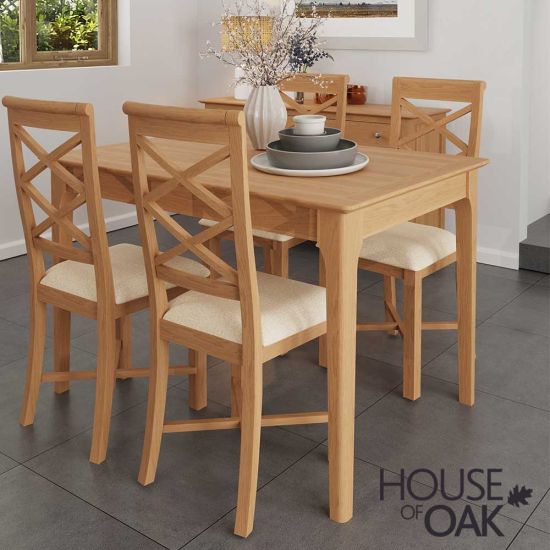 Oslo Oak 120cm Butterfly Extending Table 