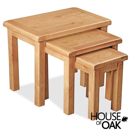 Oxford Oak Nest of 3 Tables