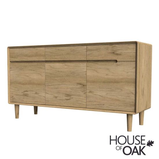 Scandic Solid Oak 3 Door Sideboard