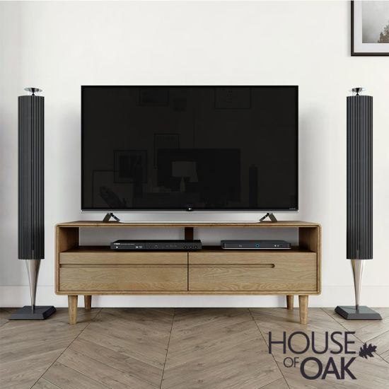 Scandic Solid Oak Medium TV Unit