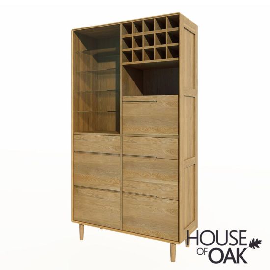 Scandic Solid Oak Drinks Cabinet