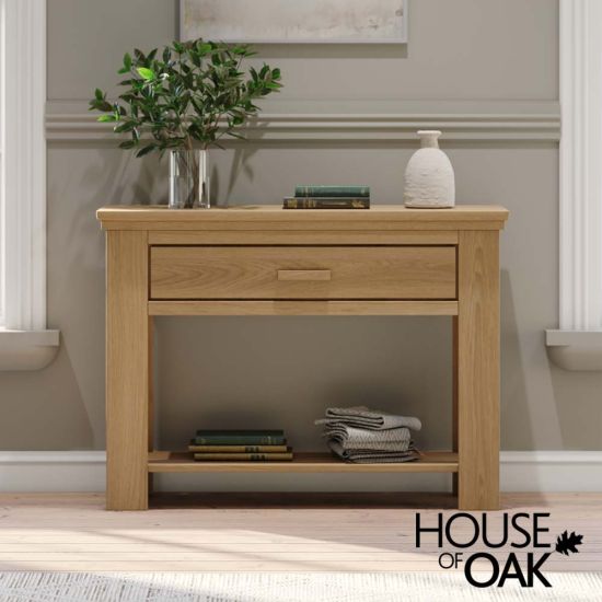 Devon Oak Hall Table With Drawer