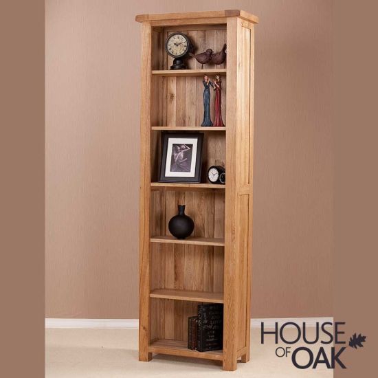 Windsor Oak Tall Narrow Bookcase