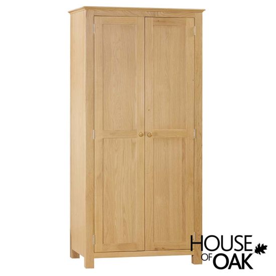 Somerset Oak All Hanging Double Wardrobe