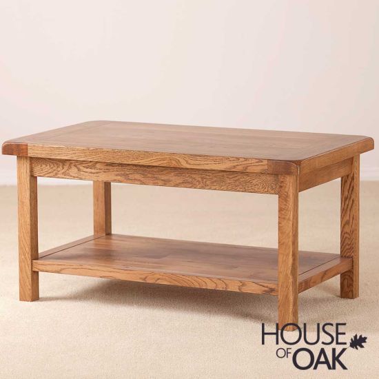 Balmoral Oak 92cm Wide Coffee Table with Shelf