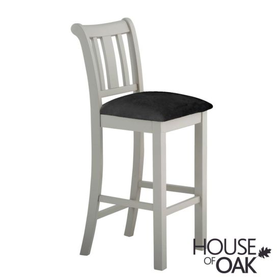 Portman Painted Bar Stool in Stone Grey