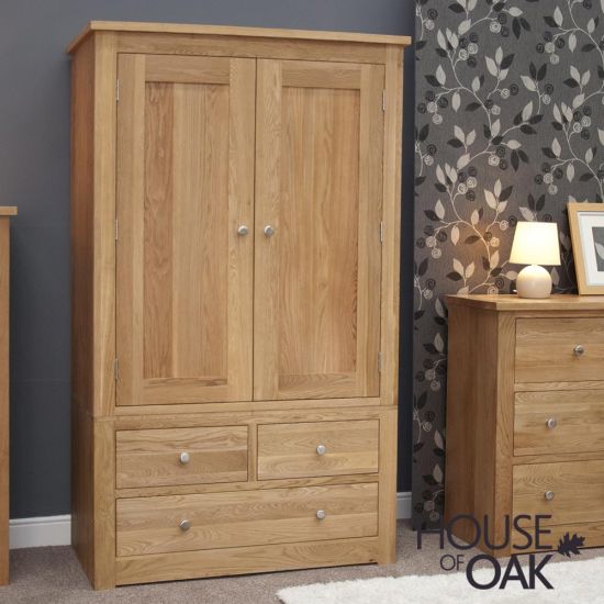 Torino Solid Oak Gents Wardrobe