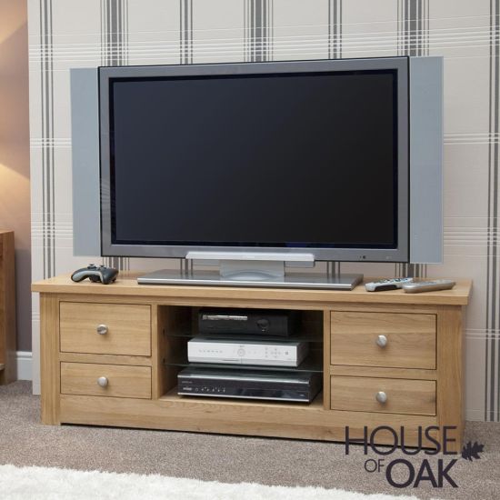 Torino Solid Oak Large Plasma TV Stand