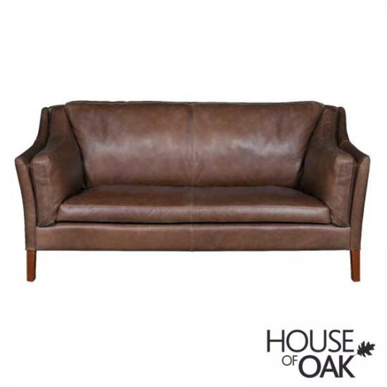 Malone Compact 2 Seater Sofa in Espresso Leather