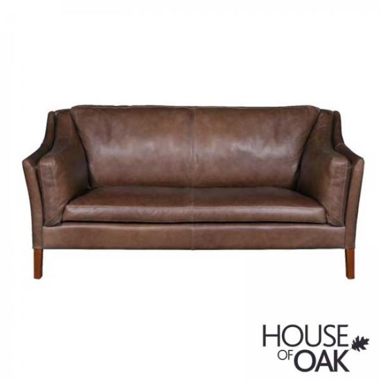 Malone Large 2 Seater Sofa in Espresso Leather