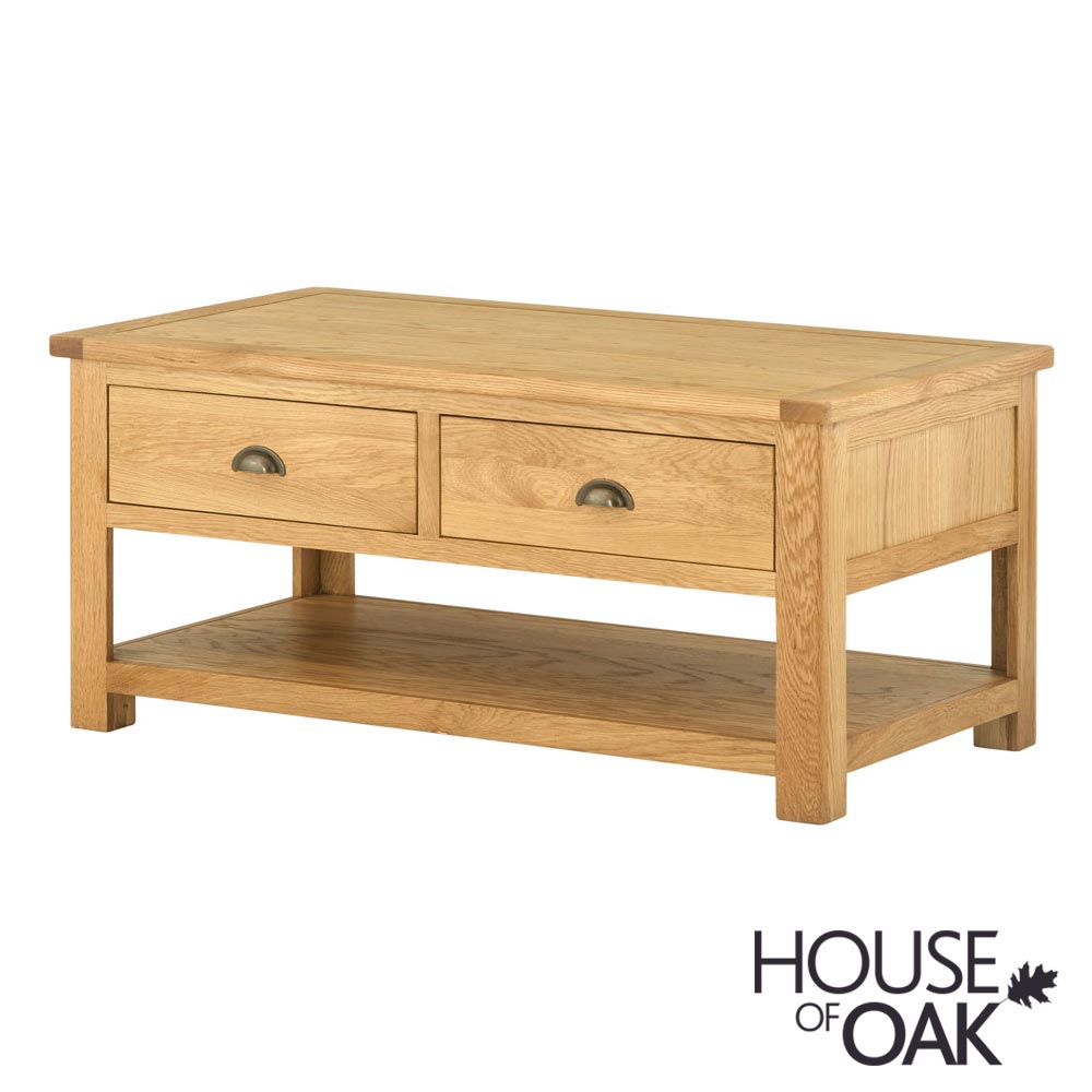 Portman 2 Drawer Coffee Table in Oak