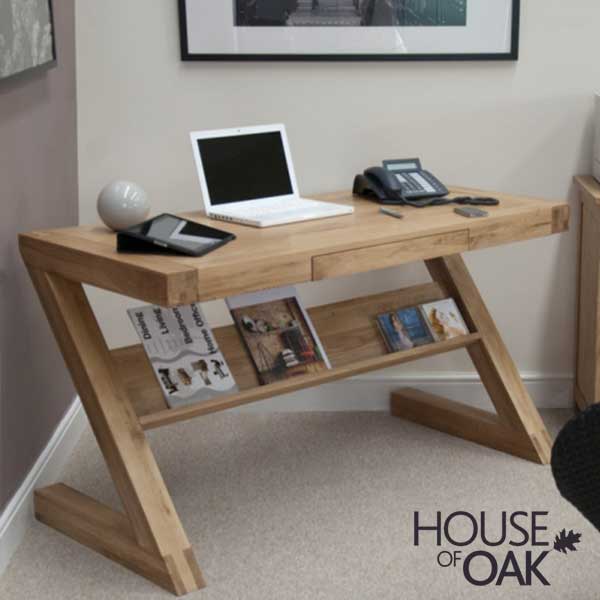 Z Oak Computer Desk