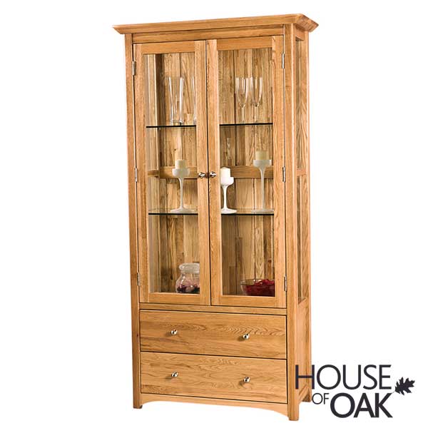 Buckingham Solid Oak Glass Display Cabinet