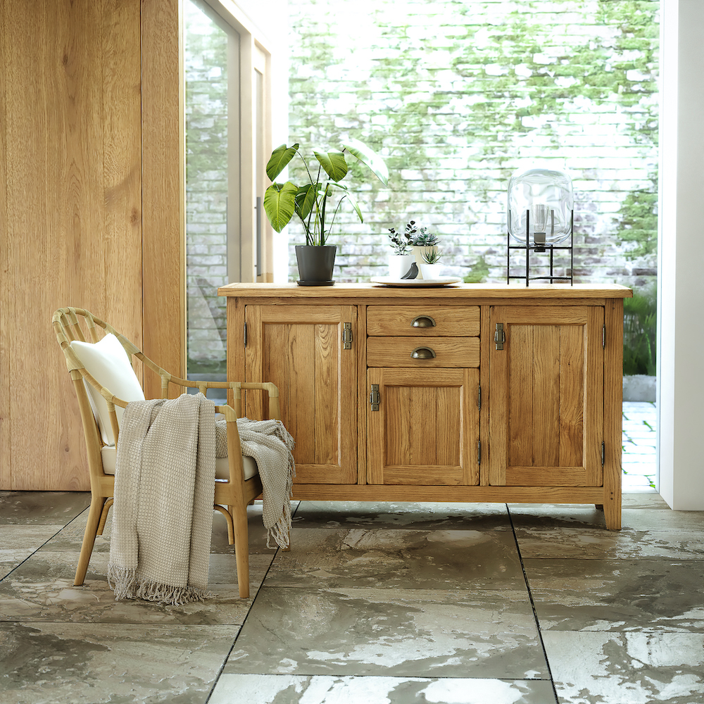 Paignton Oak Large Sideboard