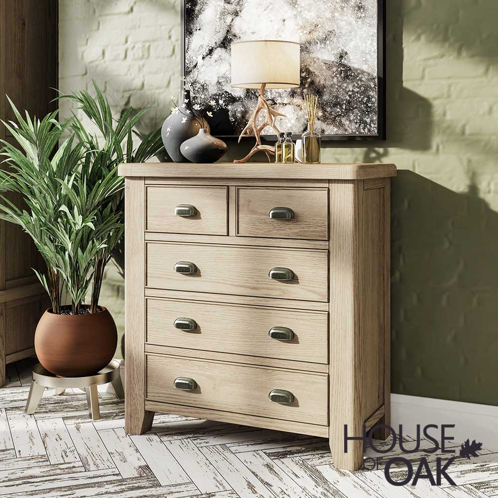 Chatsworth Oak 2 Over 3 Drawer Chest