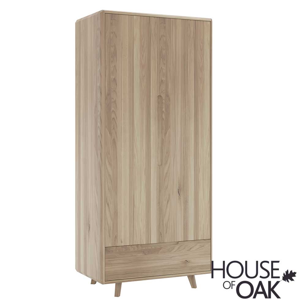 Como Solid Oak Double Wardrobe