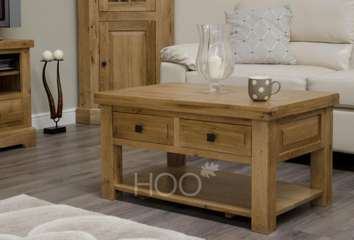 Deluxe Solid Oak Coffee Table