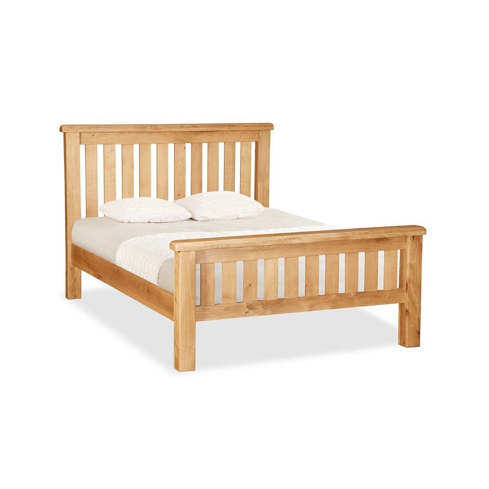 Oxford Oak 4FT 6'' Double Slatted Bed