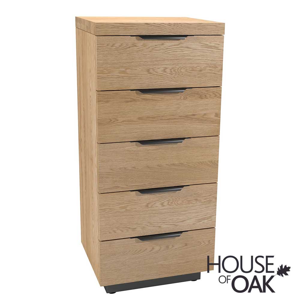 Harmony Oak 5 Drawer Tall Chest