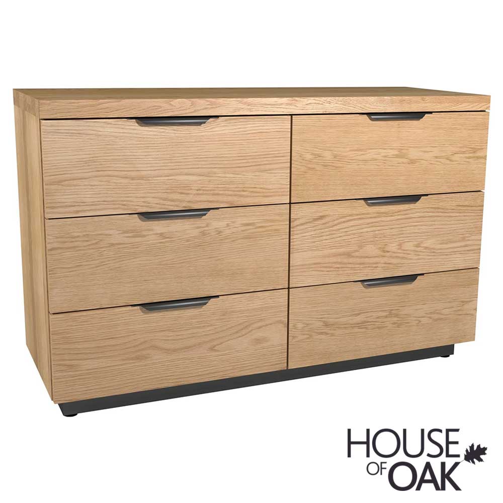 Harmony Oak 6 Drawer Wide Chest