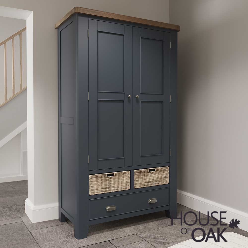 Chatsworth Oak in Royal Blue Larder Unit