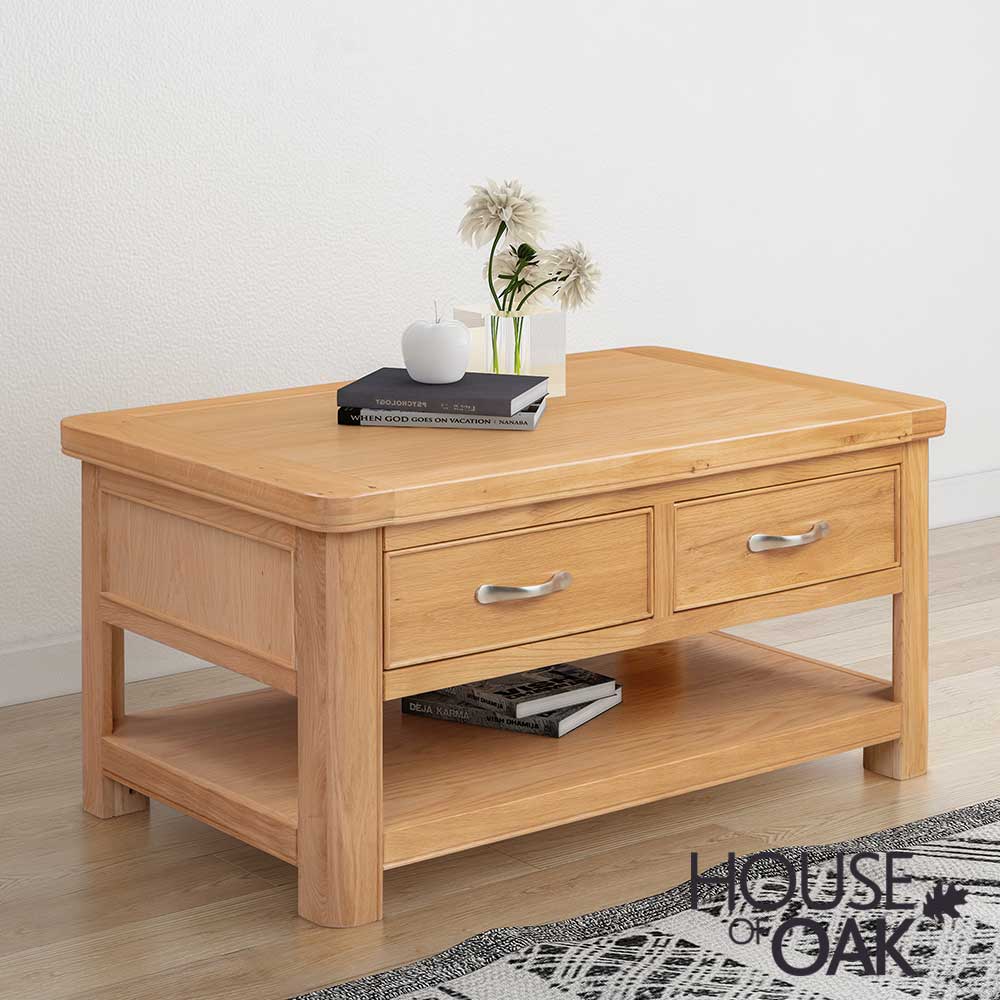 Kensington Oak 2 Drawer Coffee Table