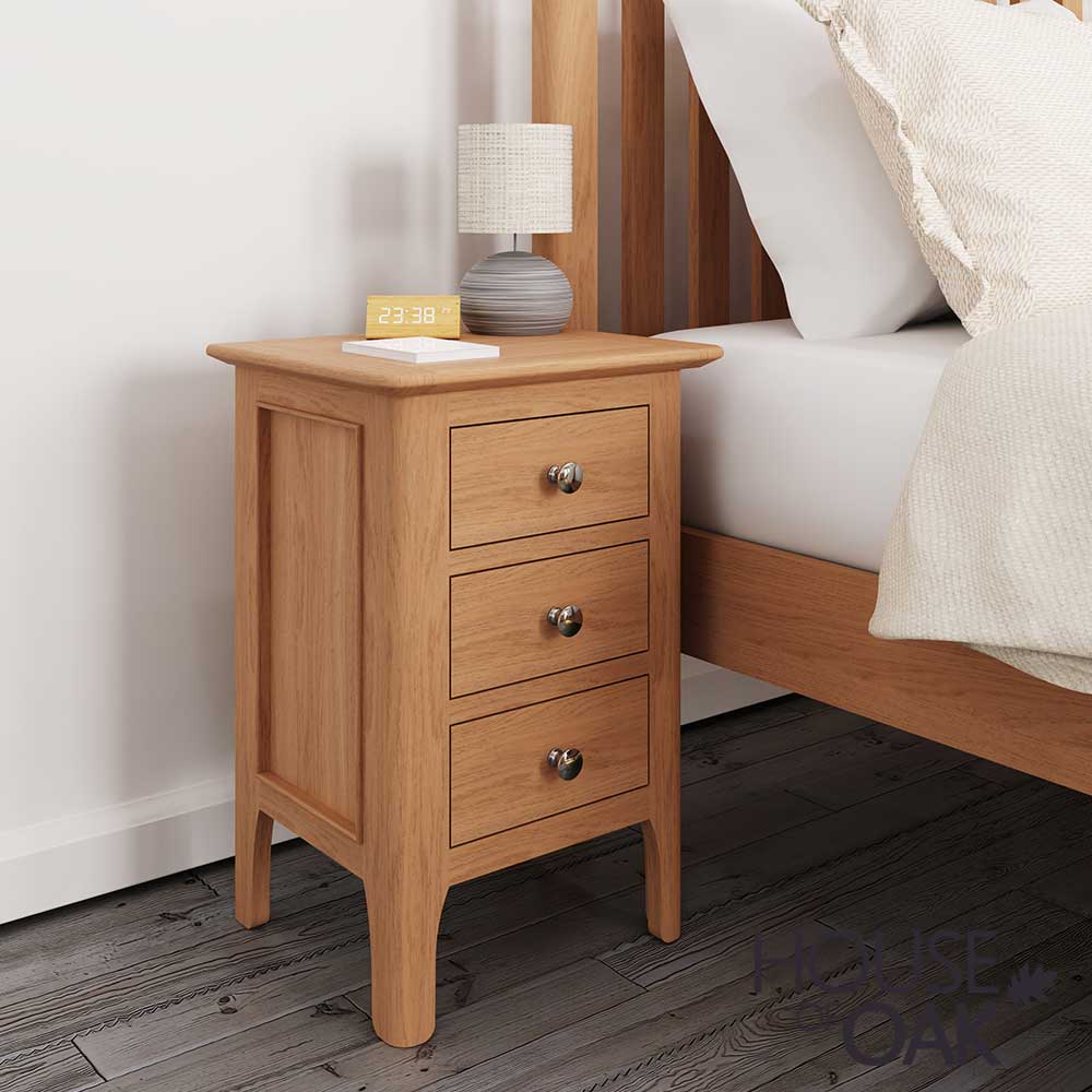 Oslo Oak Small Bedside Cabinet